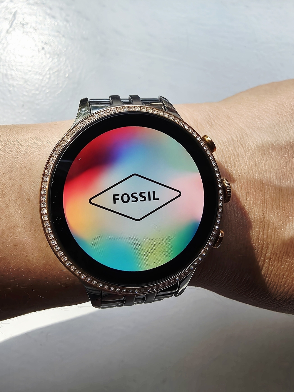 Fossil Women's Stainless Steel Smartwatch with Crystal Bezel